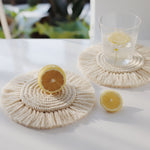 Load image into Gallery viewer, Macrame Coaster Set
