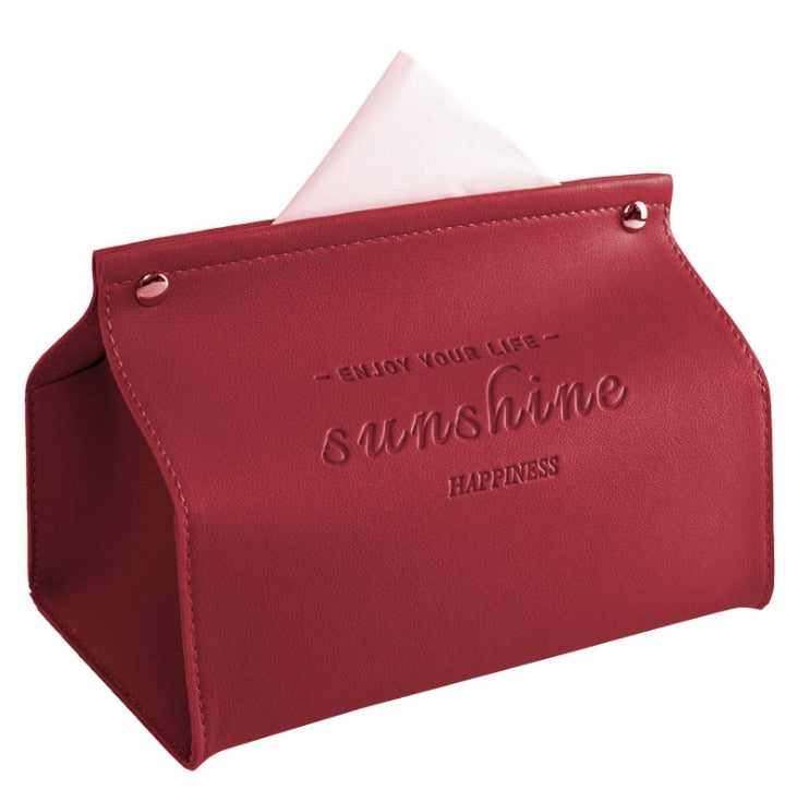 Vegan Leather Tissue Box