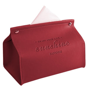 Vegan Leather Tissue Box