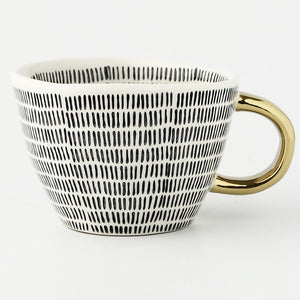 Hand Painted Geometric Ceramic Mugs