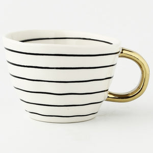 Hand Painted Geometric Ceramic Mugs