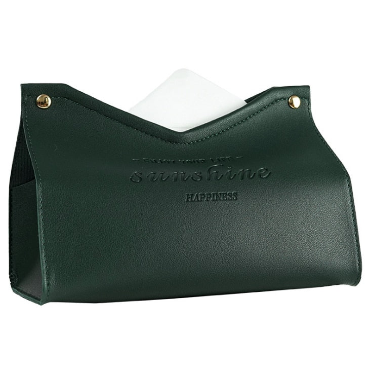Vegan Leather Tissue Box