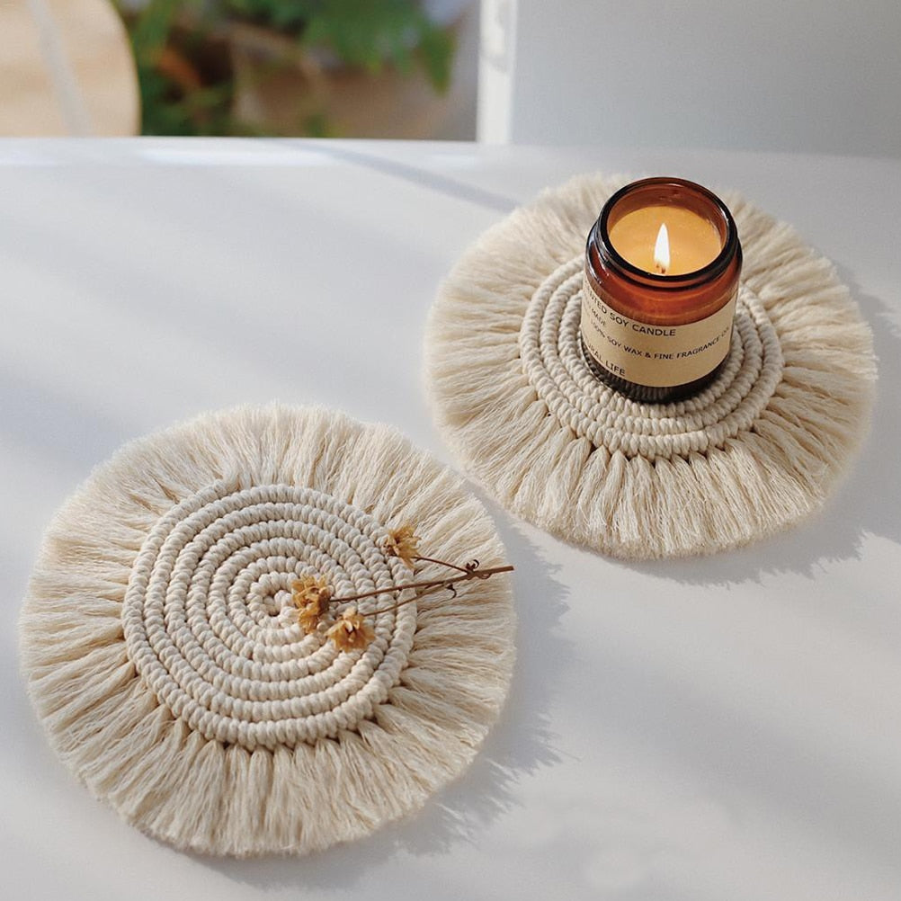 Macrame Coaster Set