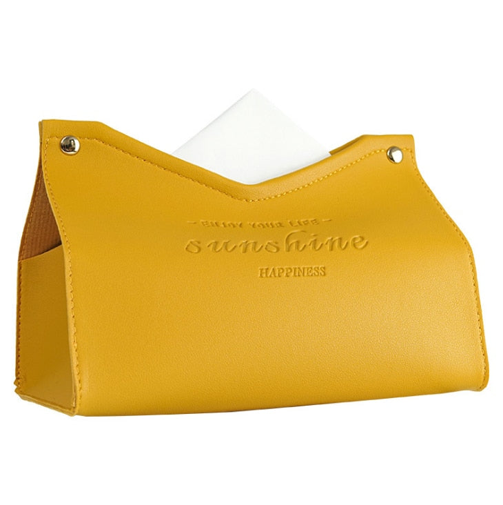 Vegan Leather Tissue Box