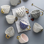 Load image into Gallery viewer, Hand Painted Geometric Ceramic Mugs
