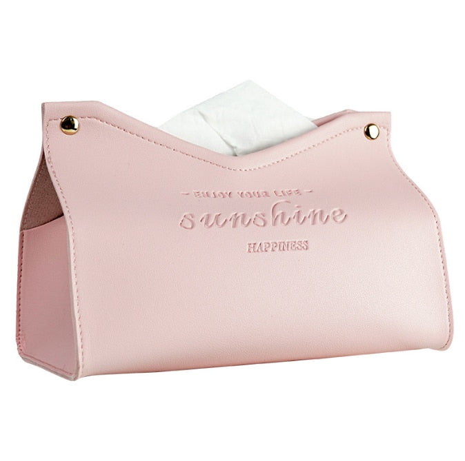 Vegan Leather Tissue Box