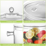 Load image into Gallery viewer, Transparent Glass Cooking Pot with Lid
